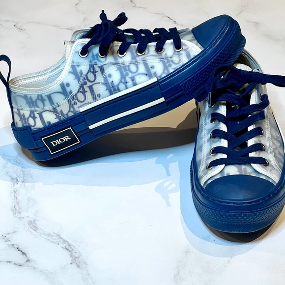 Dior Shoes - Christian Dior B23 Dior Oblique Low Blue Sneaker